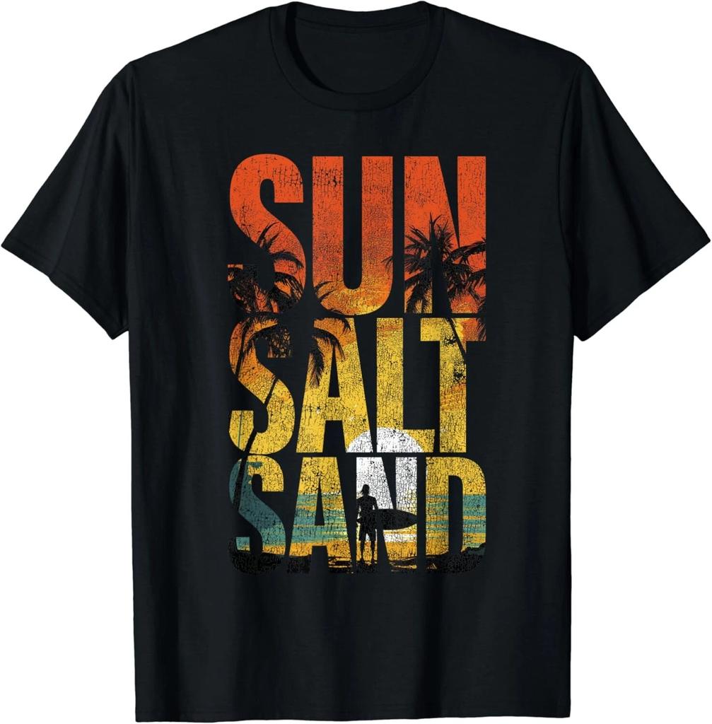 Sun Salt Sand Summer Break Sea Beach Vacation Graphic Tee Gift Unisex T-Shirt