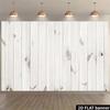 2D Rustic White Wood Backdrop - Natural Wooden Texture Banner for Wedding & Event Decoration