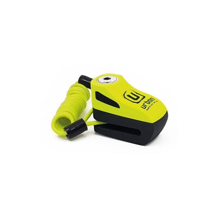 UR955Y - Bloque disque Universel pour Moto et Scooter - Noir/jaune - Urban