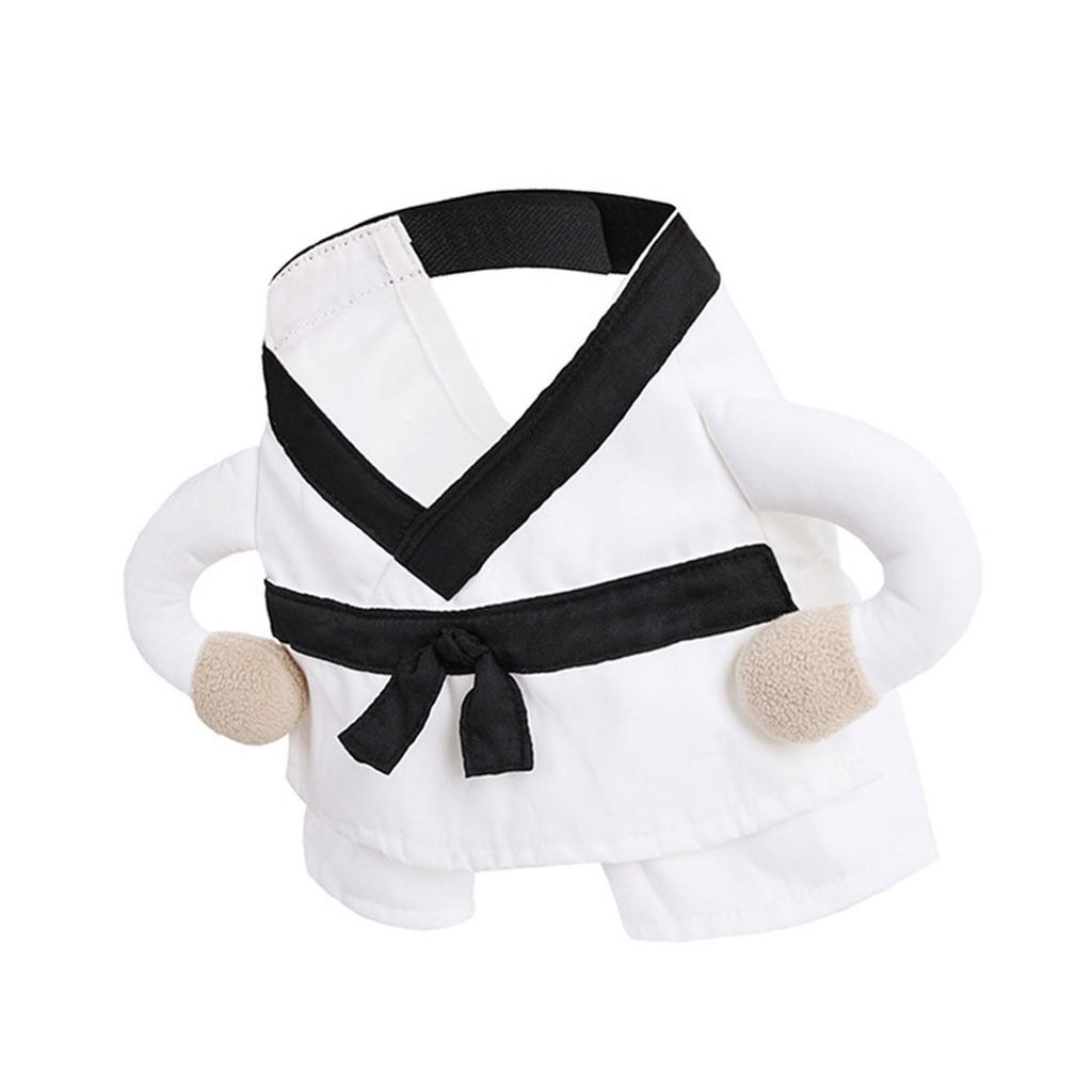 Creative Martial Arts Costume For Small Dog Cats Comfortable Breathable Fabric Easy Wear Funny Pet Halloween Outfit