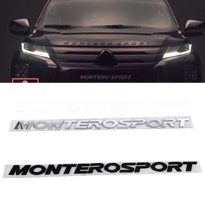MONTERO SPORT Logo Motorhauben-Emblem Aufkleber Autoaufkleber für Montero 3D Logo Front Scheinwerfer Heck Kofferraum Umbau Aufkleber Zubehör