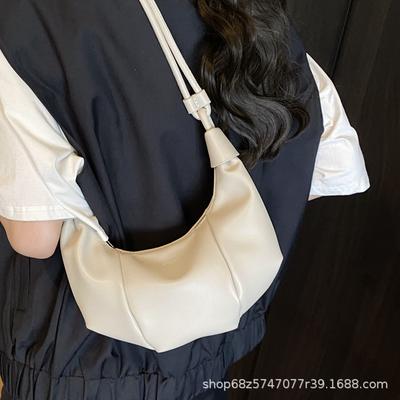 High-end Dumpling Bag Women's 2025 Summer New Fashion Pleated Messenger Bag Korean Version Niche Single Shoulder Armpit Bag