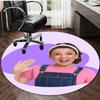 1pc Ms Rachel3 Design Printed Area Round Carpet for Bedroom Living Room Home Decor Rugs Mat Non Slip Mat Rug for Bedside