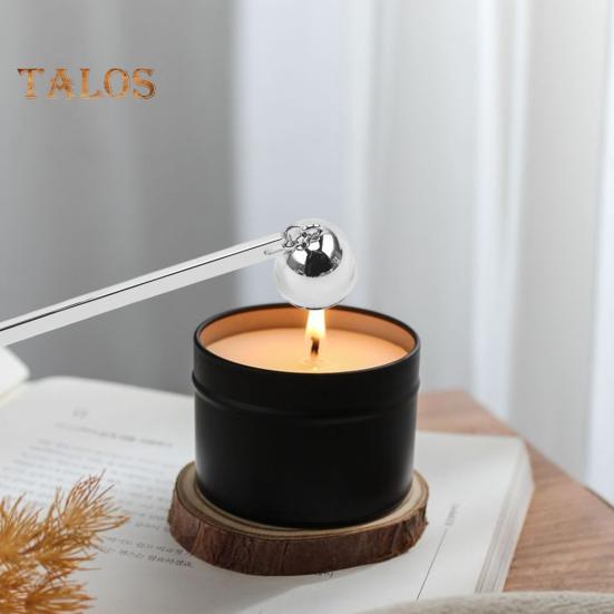 Zvonový zhášeč svíček s dlouhou rukojetí Leštěná nerezová čajová svíčka Čajová svíčka Knot Flame Snuffer Zátka svíčky Příslušenství ke svíčkám