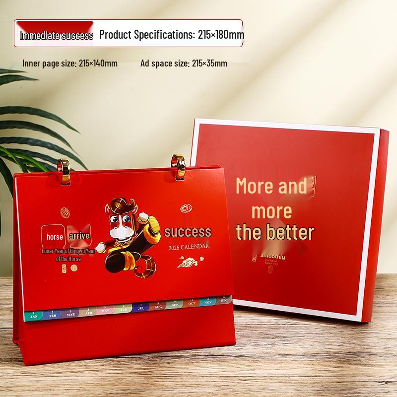 2026 Large Leather Desk Calendar: Double-Ring Monthly Planner for Business & Exams