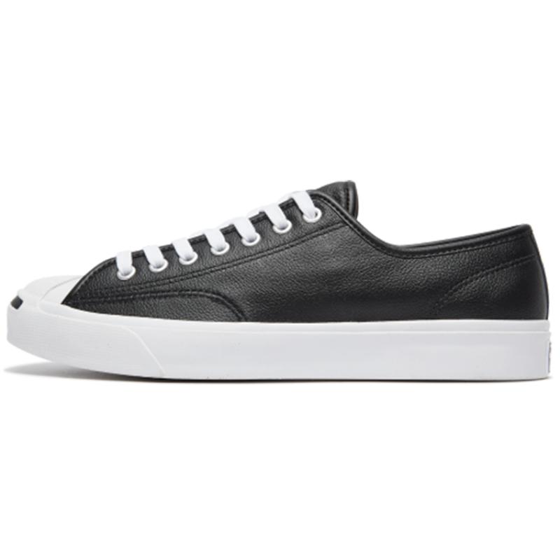 

Converse Jack Purcell Leather Smile Non-Slip Resistant Low-Top Board Shoes Unisex Black 36
