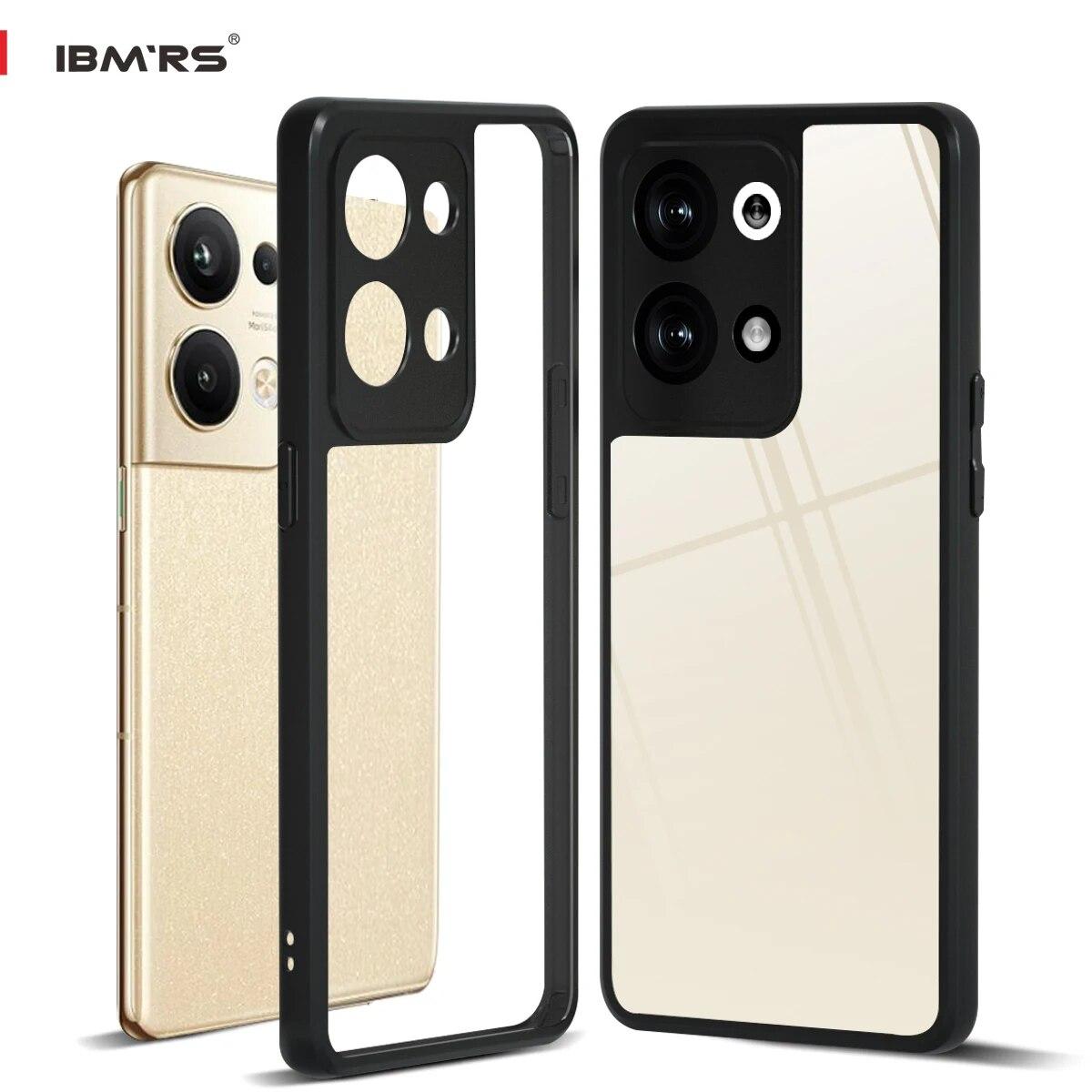 

(В комплекте ремешок на запястье)Чехол BMRS для Oppo Reno9/9 Pro, камуфляжный прозрачный жесткий противоударный улучшенный защитный чехол - черный for phone series(6.7 ) прозрачный