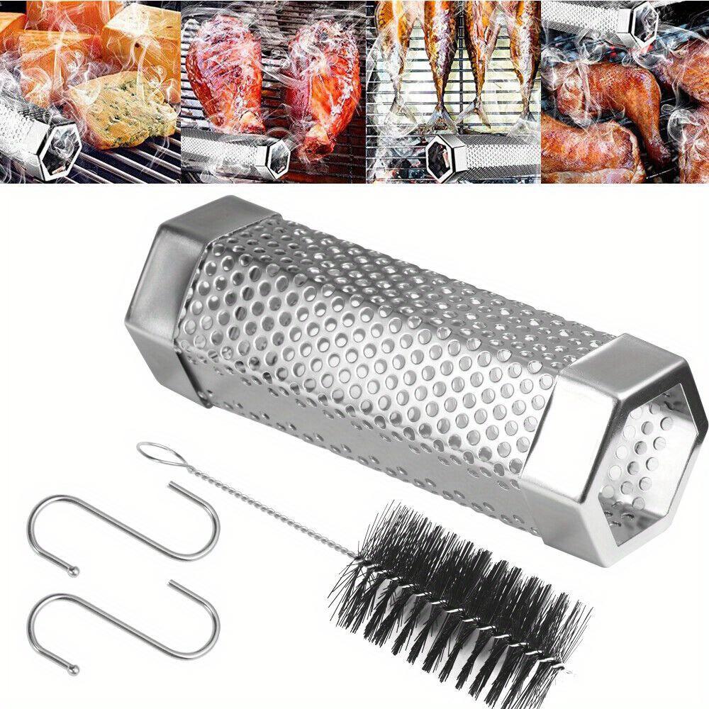 

6 - Inch Stainless Steel Pellet Smoke Pipe for Grill with Cleaning Brush серебряный