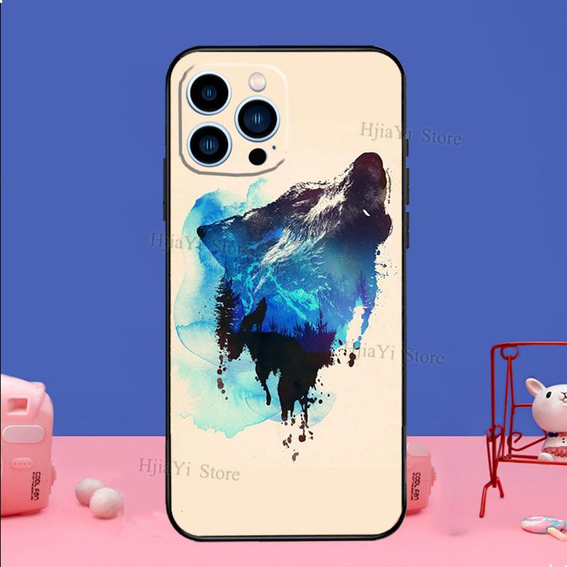Il Lupo Cassa Del Telefono Per il iPhone Samsung Galaxy Redmi Xiaomi Oppo OnePlus Nota SA 7 8 9 10 11 12 13 14 20 21 22 23 53 54 Pro Max Plus Ultra Molle di TPU