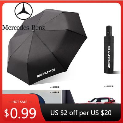 Hot Car Sticker Car Umbrellas For Mercedes Benz AMG A B C E S Class A180 CLK CLA GLE W212 C200 C300 Fully Automatic Folding Wind