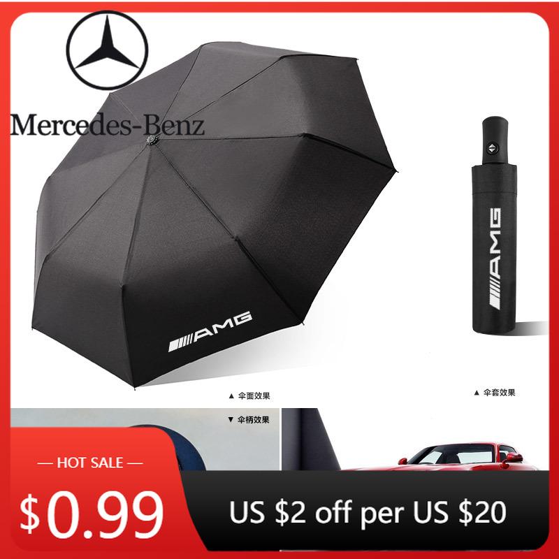 Hot Car Sticker Car Umbrellas For Mercedes Benz AMG A B C E S Class A180 CLK CLA GLE W212 C200 C300 Fully Automatic Folding Wind