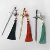 Punk Metal Sword Tassels Hairpin Chinese Style Simple Hair Sticks For Women Diy Hairstyle Design Tools Accessories