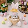 Easter Rabbit Decor With Candy Storage Basket Rabbit Candy Bowl Dish Easter Eggs Table Container For Supermarket Home School