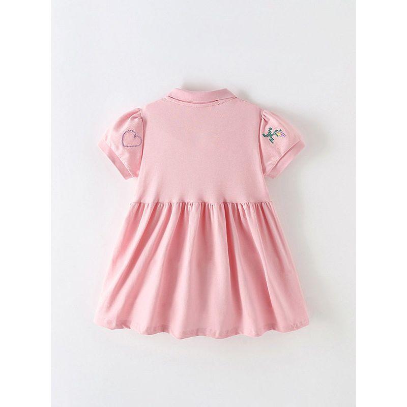 Cross-Border Malwee Girls' Dress Summer New Short-Sleeved European and American Style Fashionable Little Girl Princess Dress