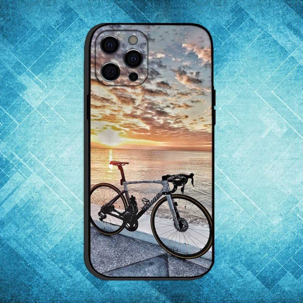 Fixie Bike Sports Phone Case For iPhone17,16,15,14,13,12,11 Plus,Pro Max Soft Black Cover