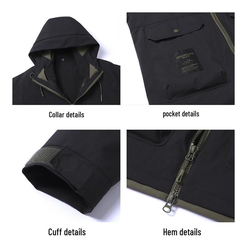 Jeep Men's Autumn 3-in-1 Hooded Outdoor Jacket