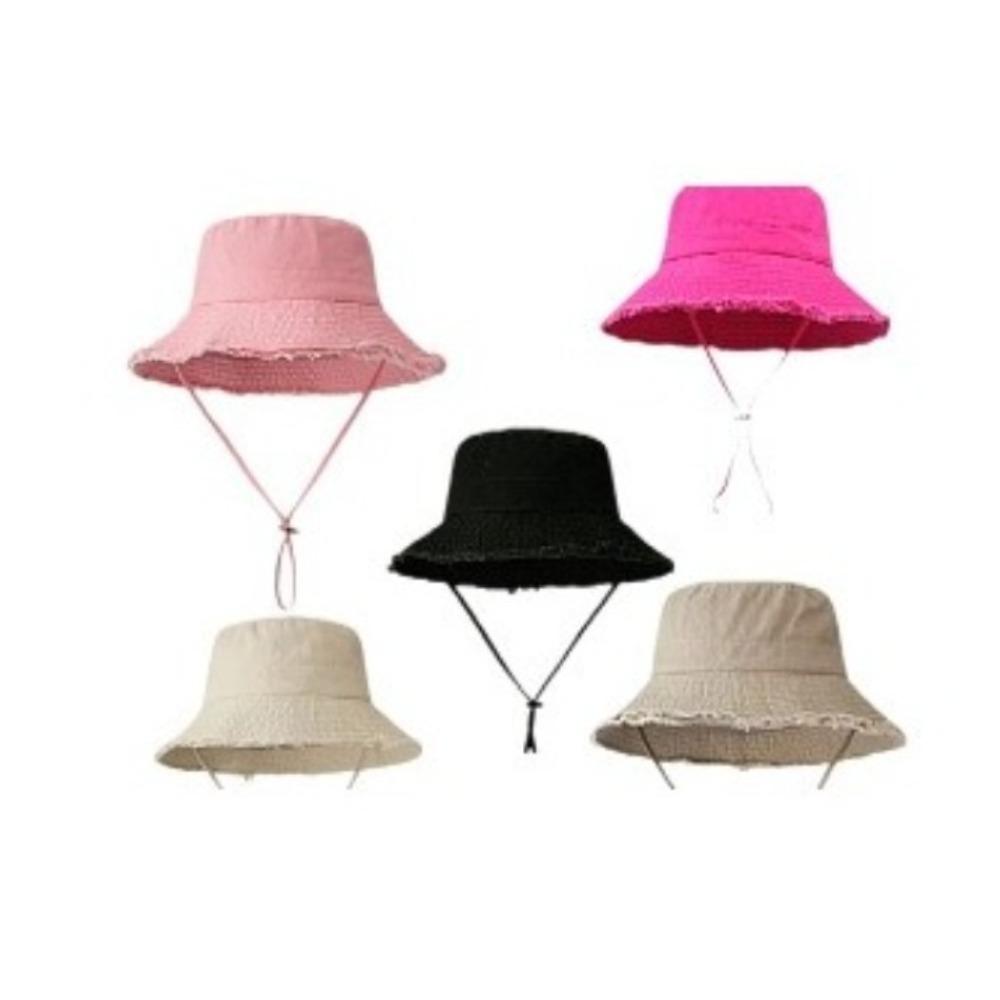 Hyun-Ah Style Bucket Hat Adjustable Hiking Hat Fashionable Fisherman Cap  Four Seasons
