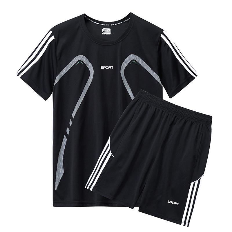 Herr Snabbtorkande Lös Passform Kortärmad Löpar T-shirt - Plus Size Casual Sportkläder