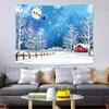 European and American Christmas Tapestry Decorative Tapestry Beach Towel Background Wall Cloth Stall Background Hanging Cloth