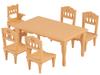 Sylvanian Families Furniture Table ST Mark Certified Toy Dollhouse for Ages 3 and Sylvanian Families by Epoch [Dining Set] Ka-421 Up,