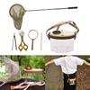 Kids Insect Catcher Set with Fishing Net Magnifier Glass Tweezers Insect Observation Box for Outdoor Exploration Camping