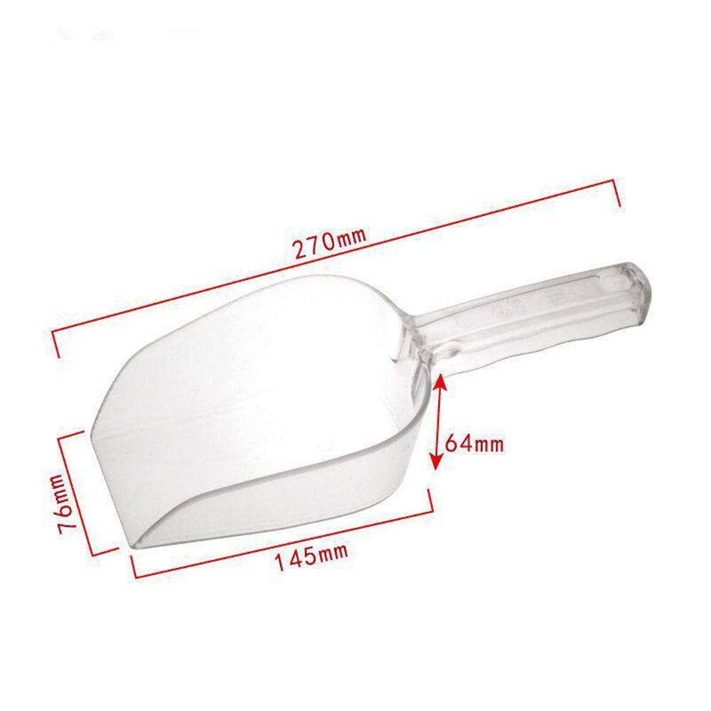 Transparenter Eiswürfelbehälter-Schöpfer Mini Runde/Eckige Öffnung Küchen-Utility-Schaufel Bar-Zubehör Ergonomischer Griff Lebensmittel-Schaufeln