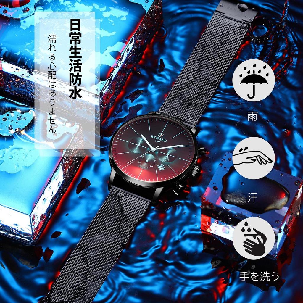 RORIOS Simple Popular Chronograph Calendar Date Display Waterproof Analog Quartz Watch Business Commuting Interview Business Trip watch for man Casual