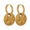 PVD Golden Stainless Steel Hoop Earrings Craftsmanship Mysterious Jewelry Accessories Dangle  Earrings for Women Gift Daily Boho