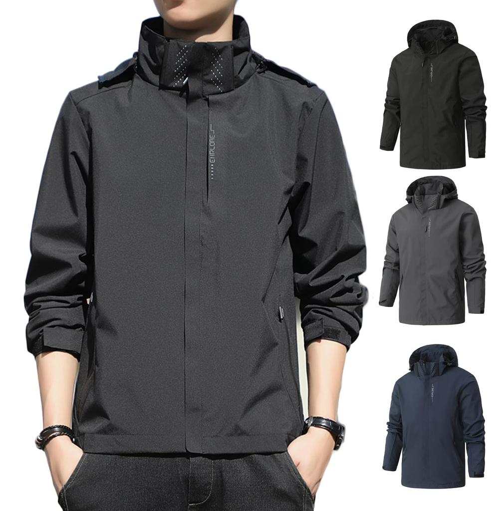 ANONIE Windbreaker Mountain and Lightweight for Outdoor Casual Fall and Size L Men's Jacket, Parka, Blouson, Lightweight, Windproof, Waterproof, Wear,