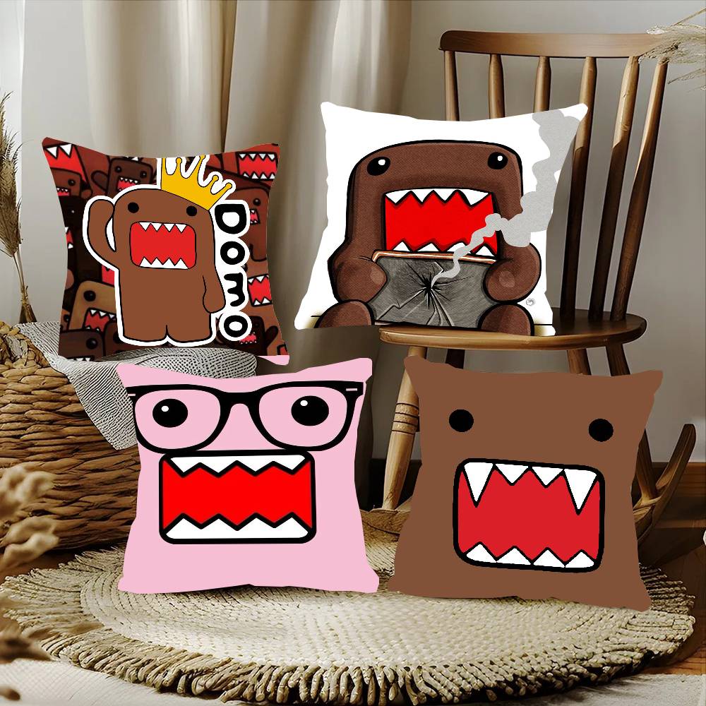 Classic Cartoon D-Domo Kun Pillow Case Fashion Square Pillowcase Bedroom Sofa Room Ins Decoration Leisure
