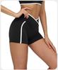Color-Block Yoga-Shorts mit überkreuztem Bund - Hüfthebende Passform für Laufen & Fitness