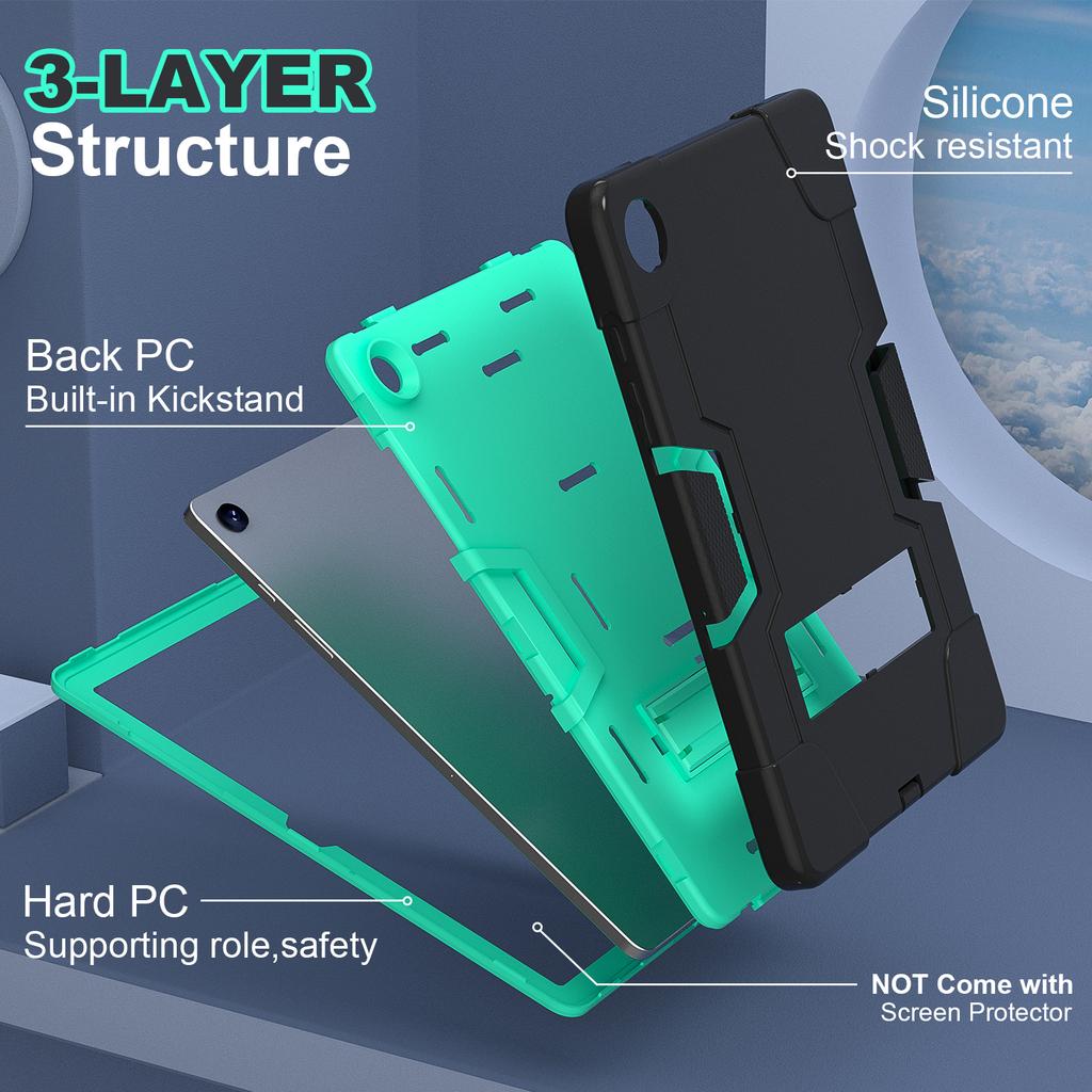 Pancerne etui z podpórką Heavy Duty na Samsung Galaxy A11 Plus A11+ 2025 11 cali SM-X230 SM-X235 Wstrząsoodporna nakładka na tablet