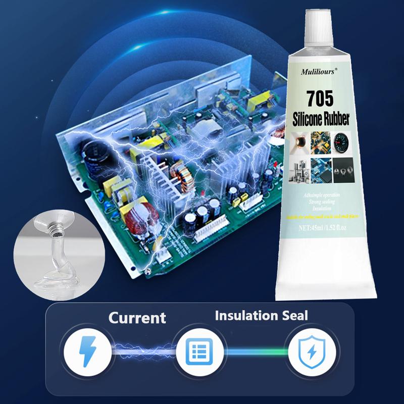 705 Soft Adhesive Silicone Rubber High Temperature Resistant Waterproof Sealing Insulation Gel Electronic Components Adhesive