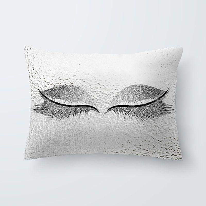 Elegantly Designed Eyelash Pattern Pillow Cover For Stylish Sofa And Seat