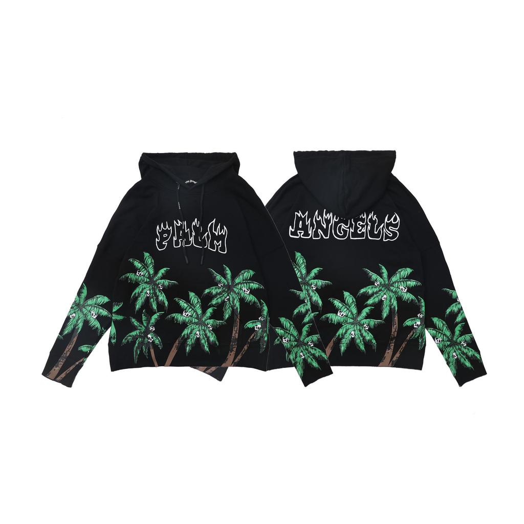 Bluza z kapturem Unisex Angel Palm Color Block z bawełny frotte