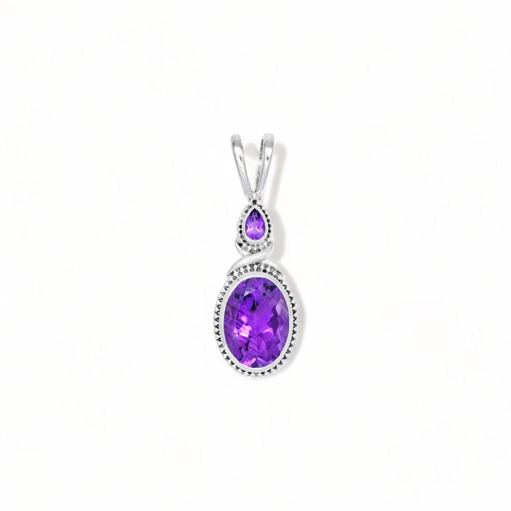 Zivori amethyst pendant 925 sterling silver jewelry pendant for women