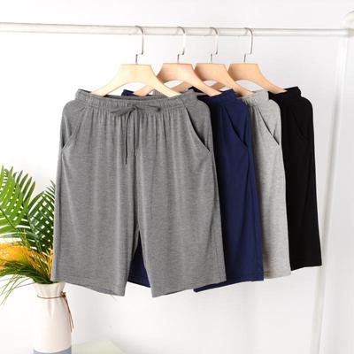 Pantalones Cortos de Dormir de Modal para Hombre de Cinco Puntos - Finos, Transpirables, Ropa de Casa de Verano Tallas Grandes.