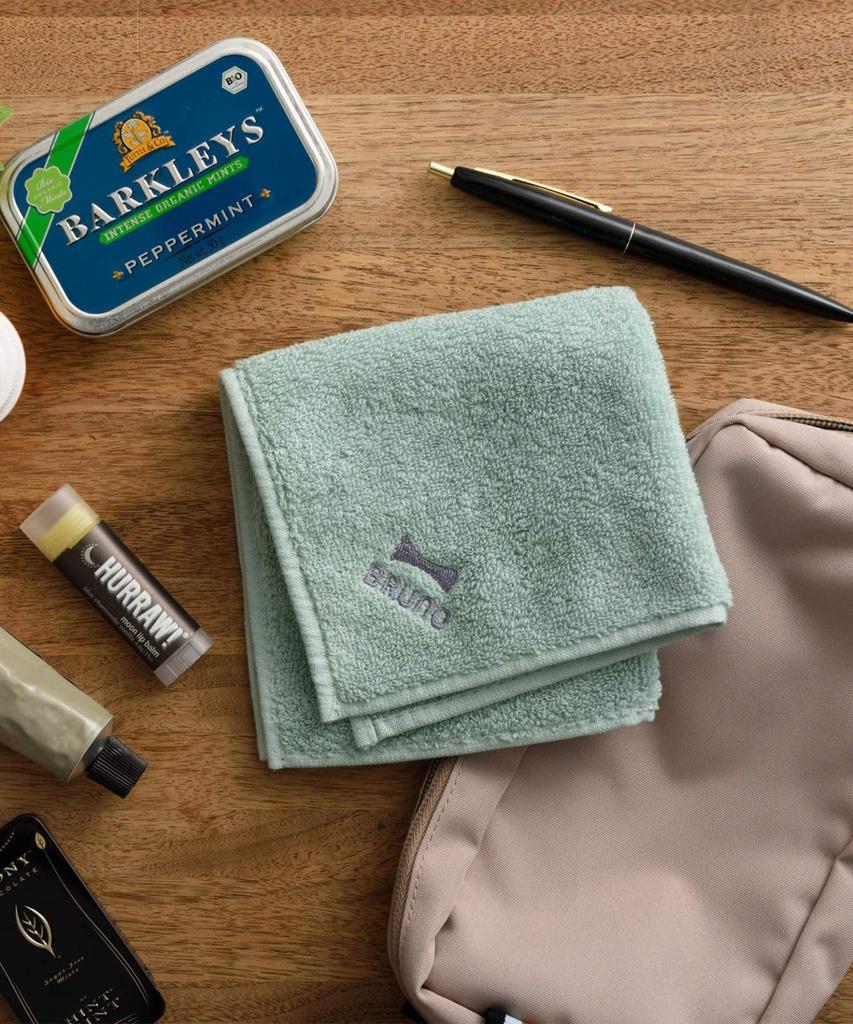 BRUNO BRUNO Logo Embroidered Towel Handkerchief, White, No Size, RBHB004-WH