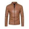 Men's leather jacket autumn new lapel slim handsome men's casual pu leather jacket locomotive jacket men trendy