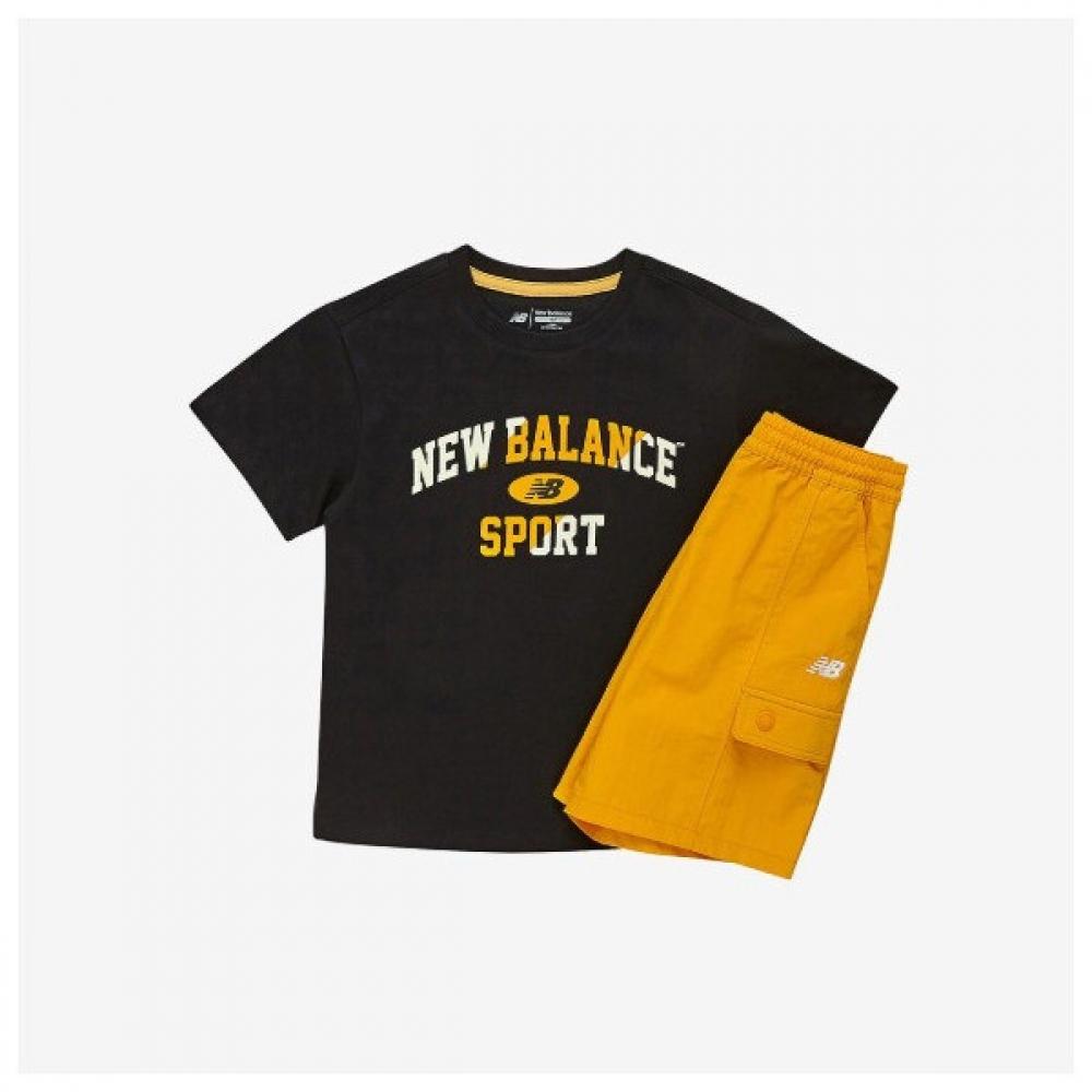 

New Balance Skies Essential Logo Point Short Sleeve Set Up Nk9yf21 (19)Black/110