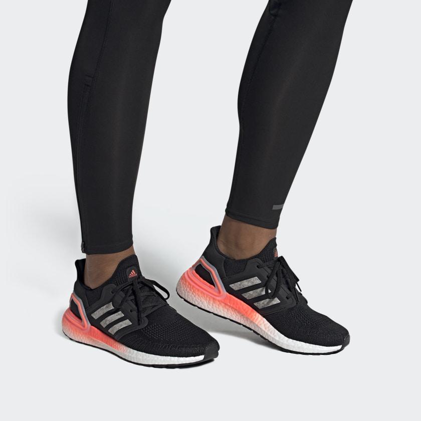 New Adidas Ultra Boost 20 Core Black Signal Coral EG0756