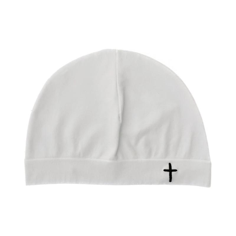 Cross Embroidered Knitted Skull Hat for Autumn and Winter Warmth Cover, Single layer Nylon Hat for Party