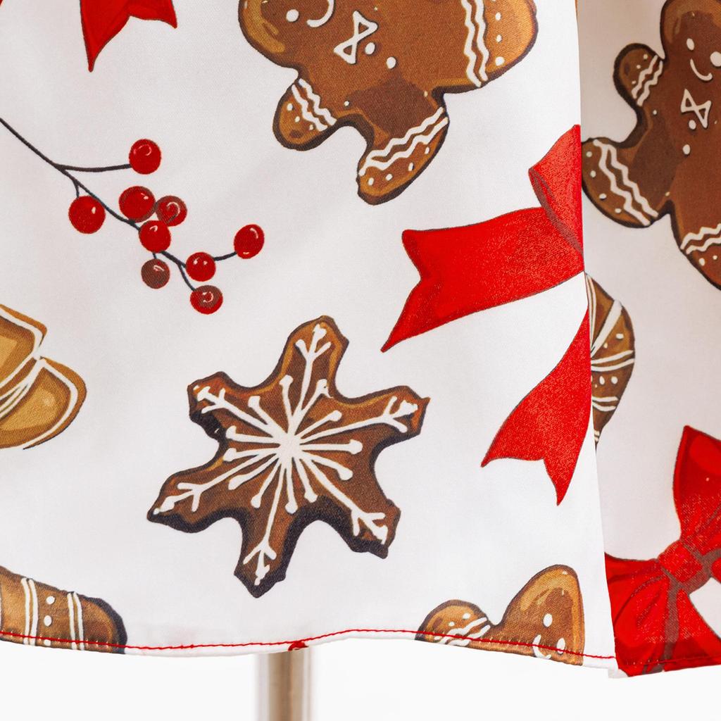 Rotes Weihnachtsprinzessinnenkleid mit Schleife und bauschigem Rock für Festivalauftritte