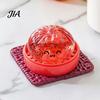 Soft Stress Balls Halloween Relief Dumpling Toy with Steamer, Glitter Ball Fidget Pumpkin Toys Toy, Anxiety Relieving Steamed Bun Squeeze for Holiday