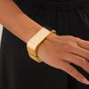 Punk Hip Hop Water Drop Cuff Wide Bangles Vintage Gold copper Color Geometric Square Spring Bangles Women Bracelets Jewelry