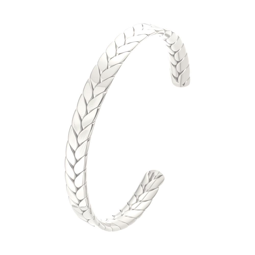 Retro Gold-Plated French Fashion Titanium Steel C-Shape Bracelet - Irregular Design, Versatile, Non-Fading
