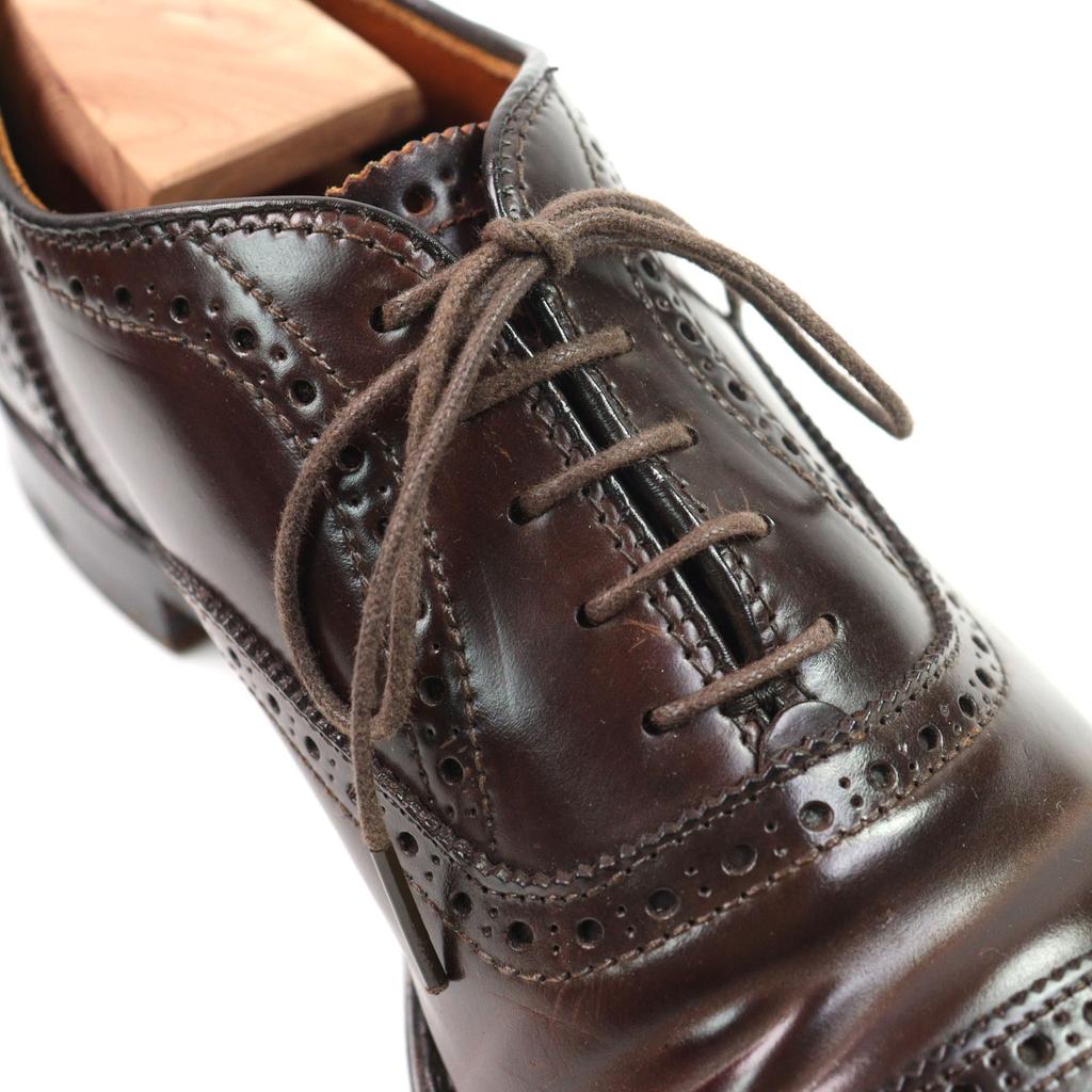 Great ALDEN Leather shoes 5160 special order Soul cap toe semi-brogue imens 6.5 Used