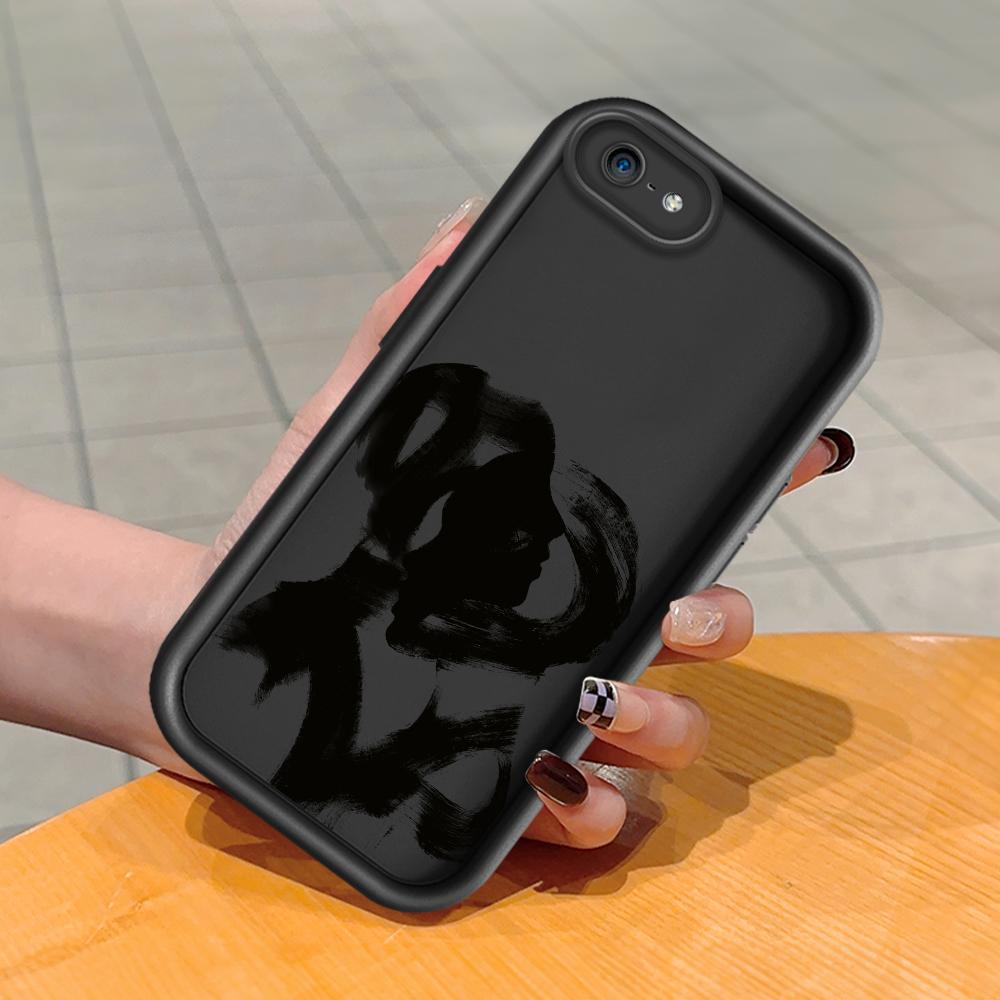 Soft Silicone Square Ladder Printing Pattern Phone Casing Full Cover Camera Shockproof Protection Rubber Case for iPhone Infinix Tecno OnePlus