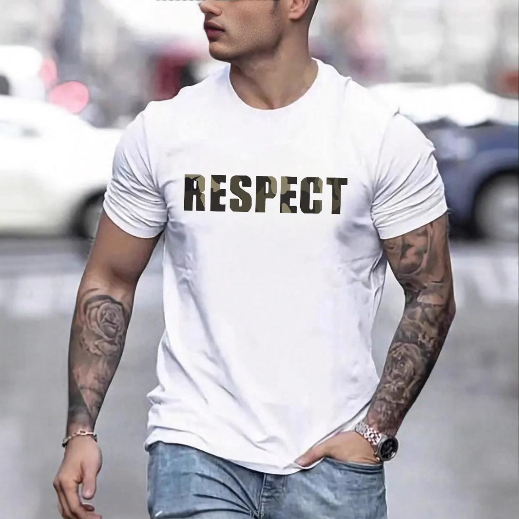 

Новая летняя уличная футболка с короткими рукавами, крутой цифровой принт, мужская спортивная футболка с короткими рукавами и круглым вырезом, властная личность 5XL