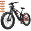 Elektrofahrrad Cyrusher Ranger 26" Fat Tire 750W Motor Vollgefedert Erwachsenen E-Bike 52V 20AH Hydraulische Bremse Max. Zuladung 150kg